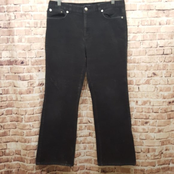 Chaps Black Corduroy Pants Size 12P - Picture 2 of 10